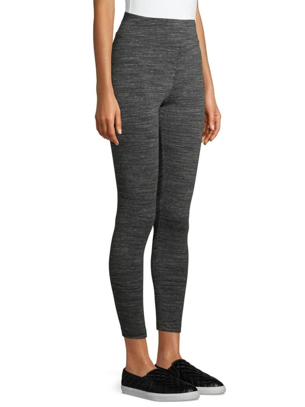 Time & True Heathered Gray Athletic Fitted Leggings Women's Size Small